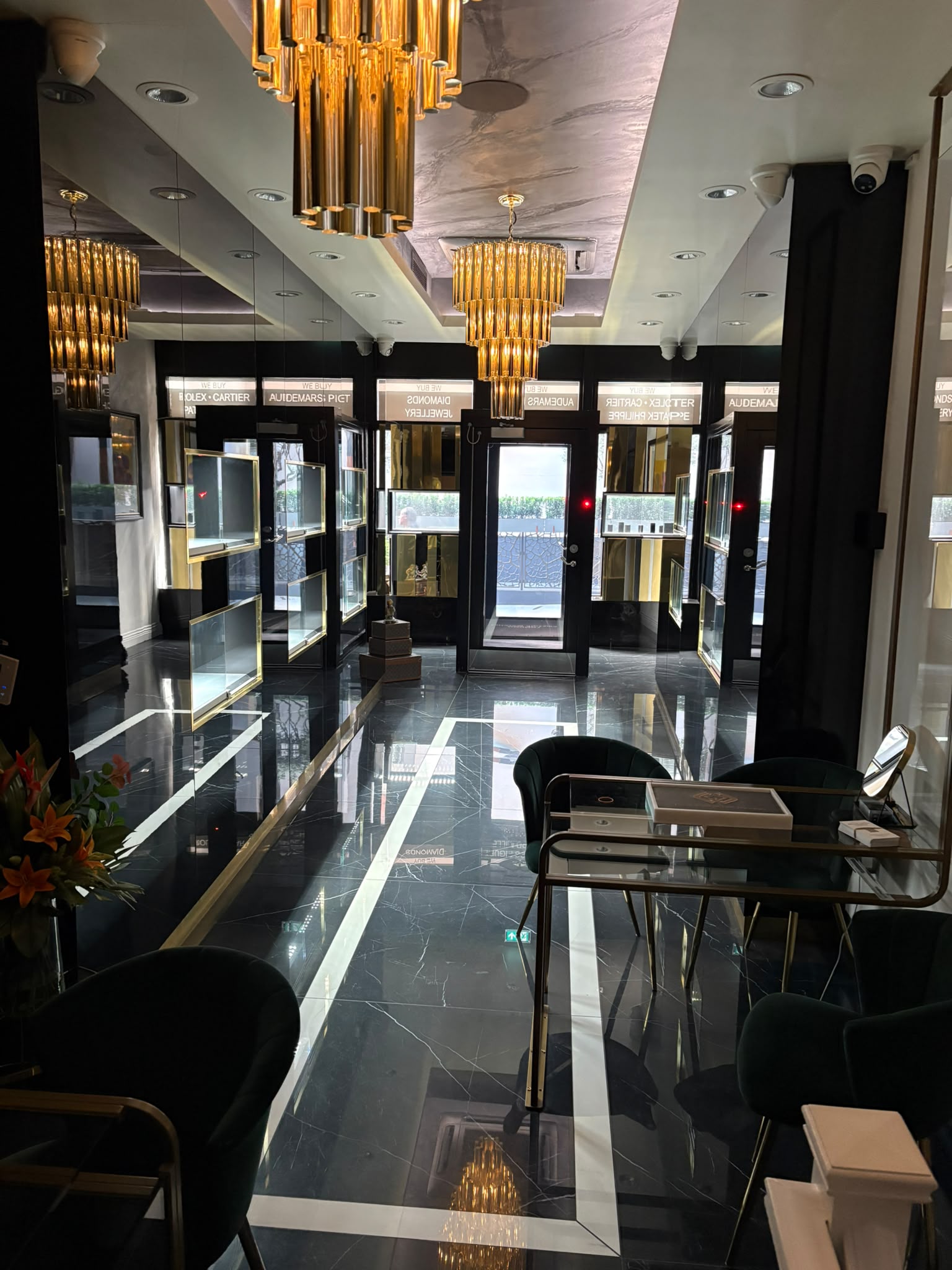 Pristine Watches London boutique interior, Knightsbridge